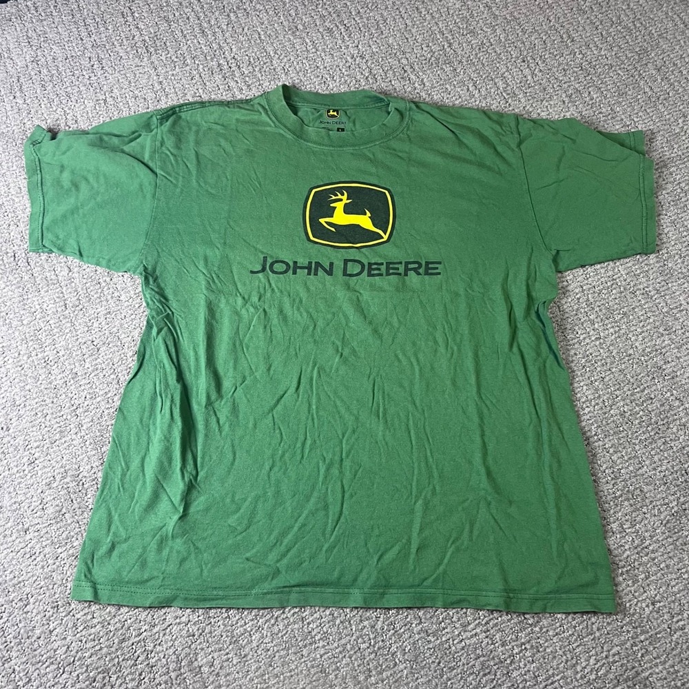 John Deere Logo Green Shirt ADULT L